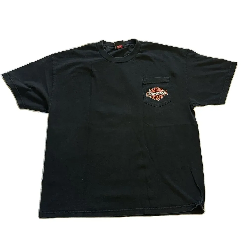 Y2K Harley-Davidson Black Pocket Tee